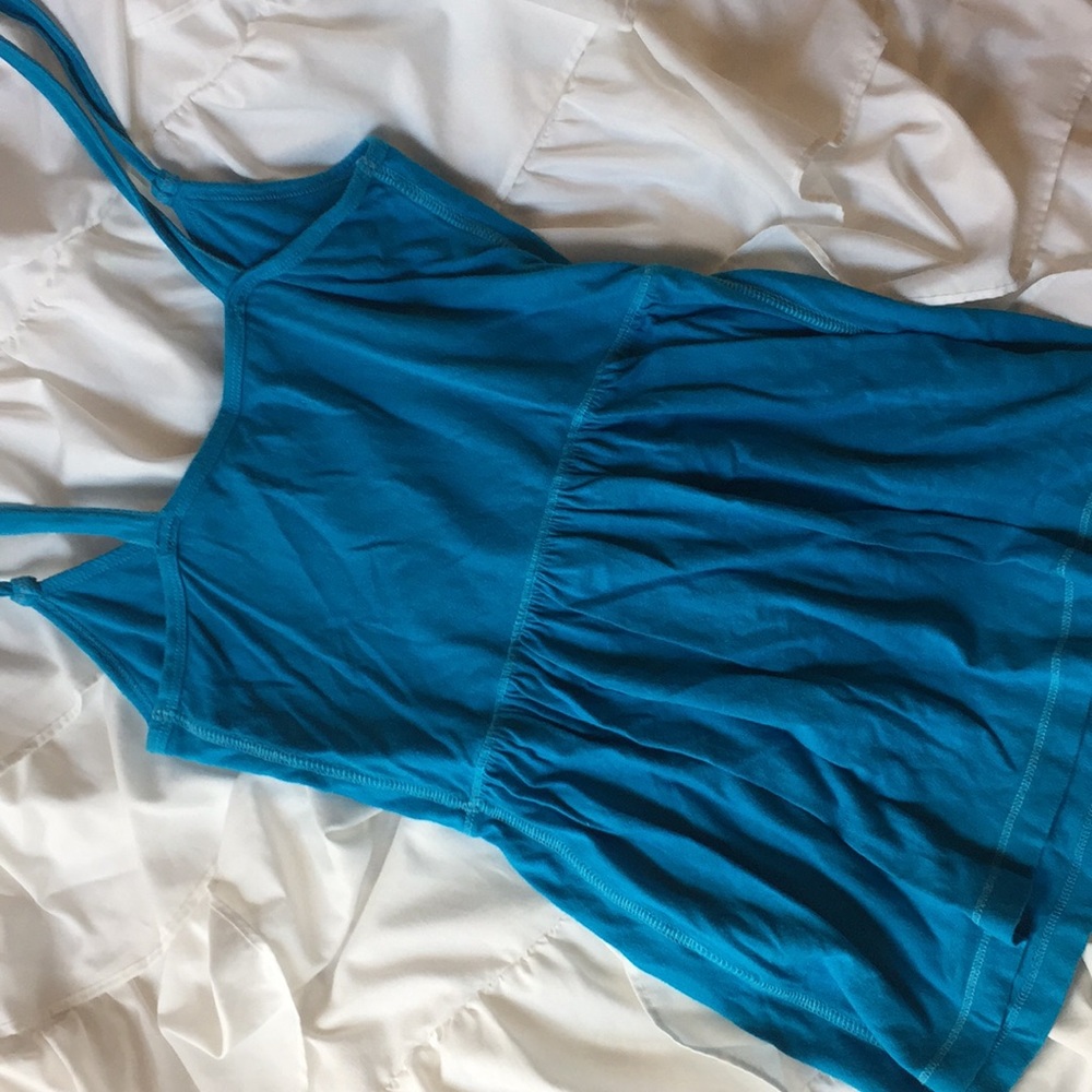 Blue Ruffle Tank Top - Picture 3 of 4